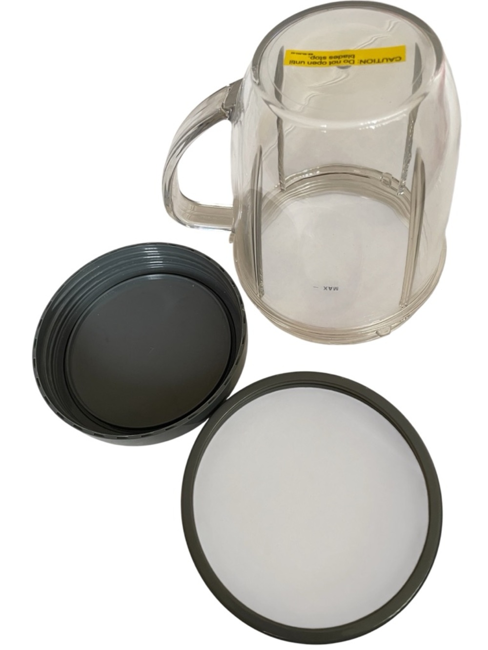 Nutribullet spare cup with handle rim lid